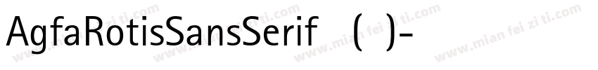 AgfaRotisSansSerif 粗体(西方)字体转换